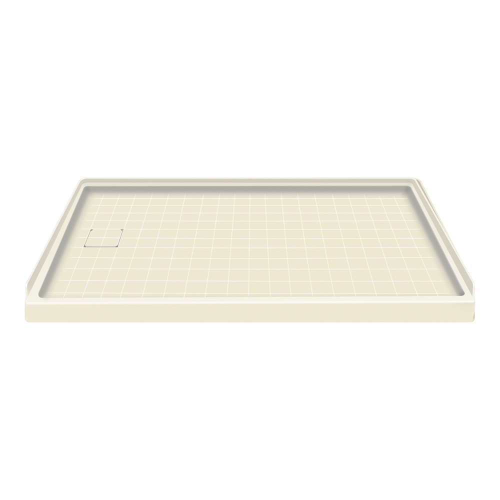 60 x 30 Solid Surface Shower Base Left Drain in Biscuit