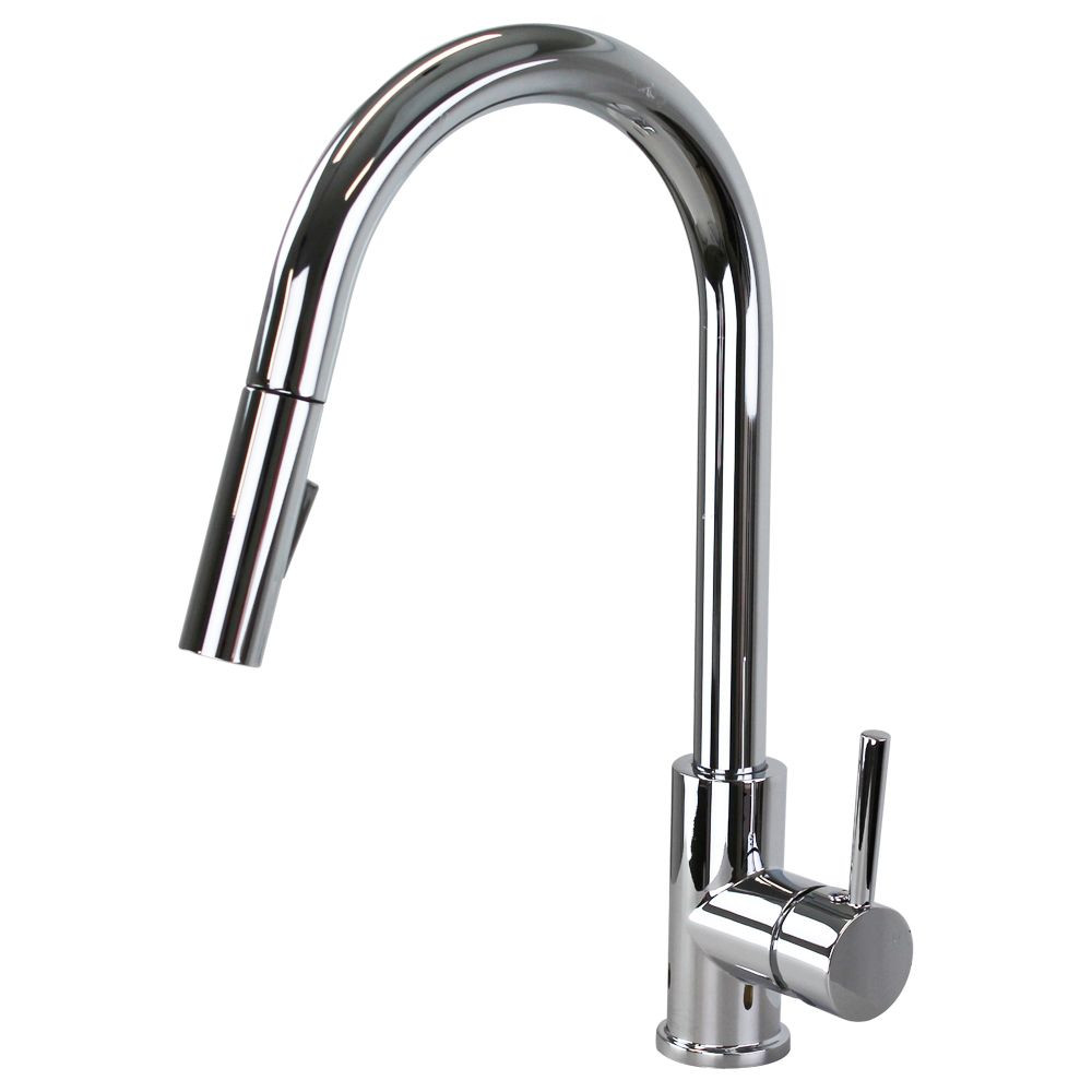 Pull Down Kitchen Faucet with Single Handle, Polished Chrome
