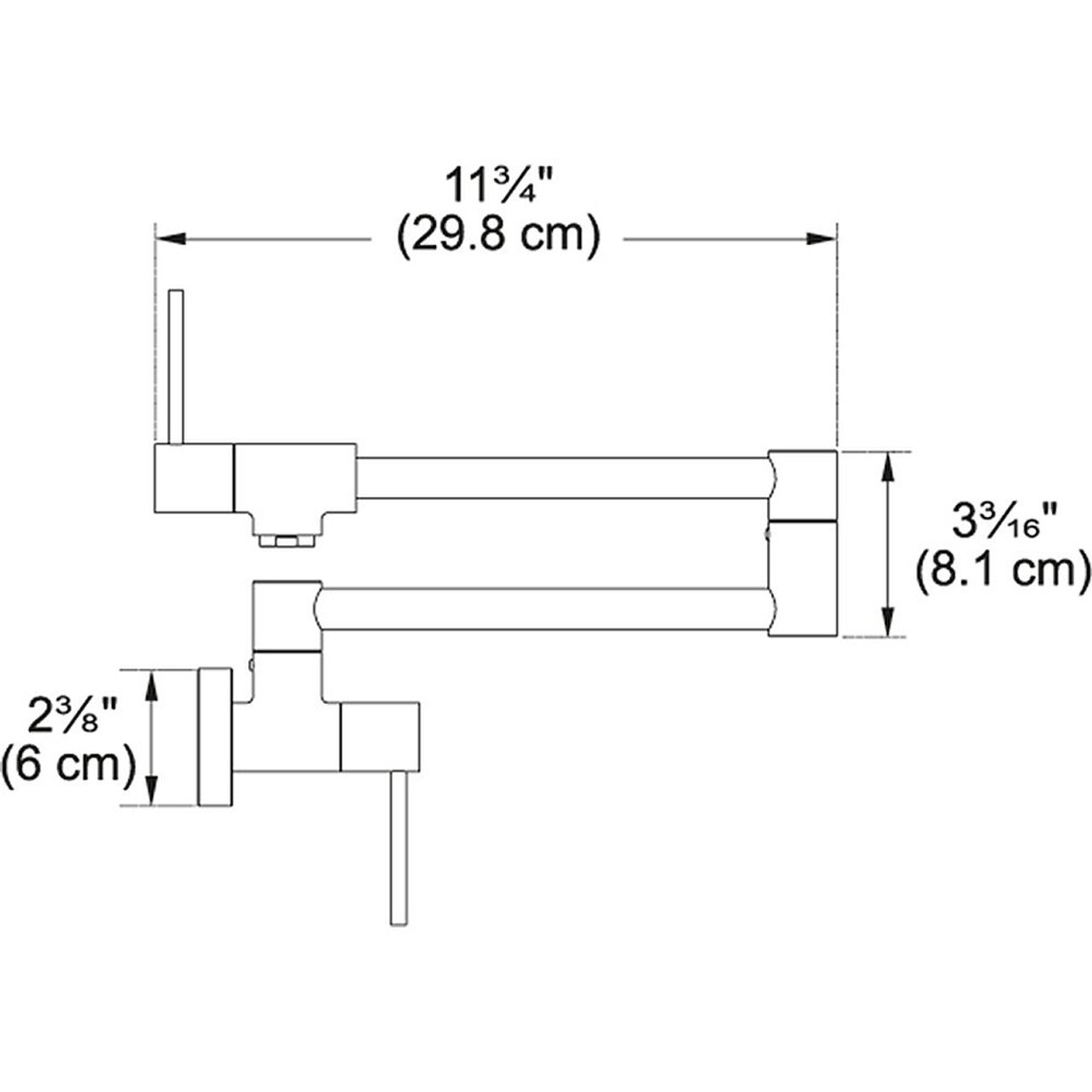 Pescara Potfiller Wall Mounted Kitchen Faucet in Satin Nickel Pescara Potfiller Wall Mounted Kitchen Faucet in Satin Nickel