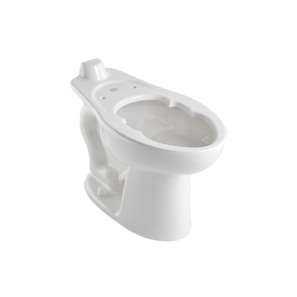 Elongated Bowl Only,Back Spud with Slotted Rim For Bedpan Holding, in White