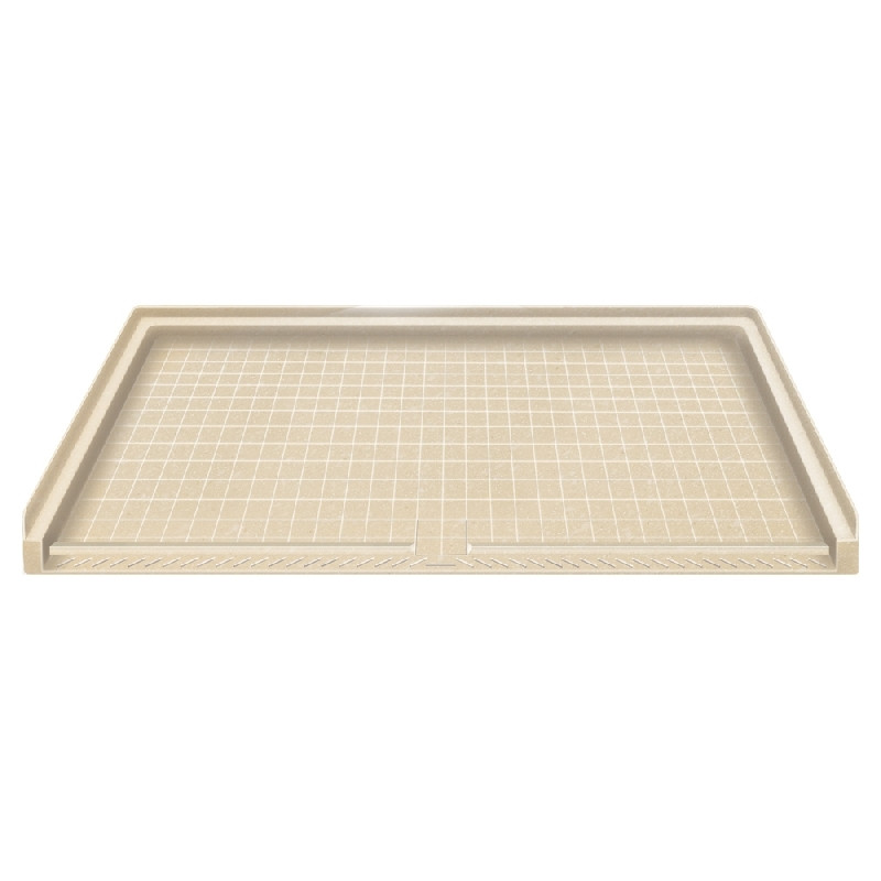 63.5 x 37.75 Solid Surface Barrier Free Shower Base with Trench Drain in Sea Shore