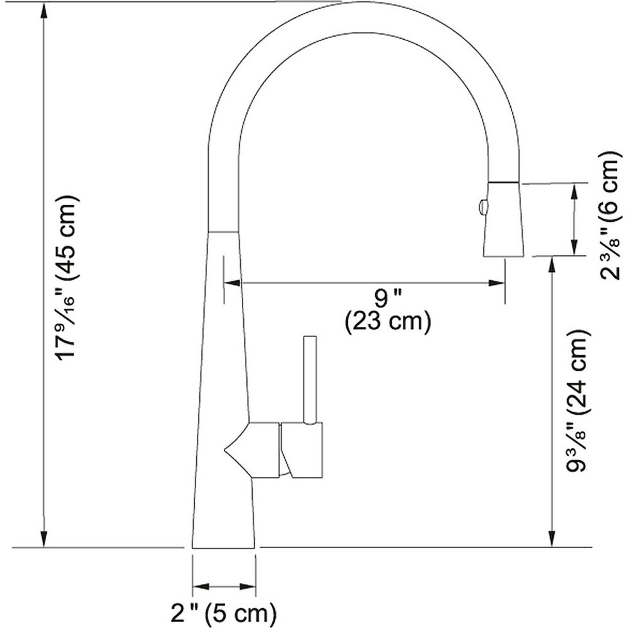 Franke Steel STL-PD-304 Steel Arc Spout Faucet In Stainless Steel Franke Steel STL-PD-304 Steel Arc Spout Faucet In Stainless Steel