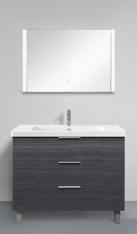 35.43 X 1.30 X 24.02 LED-Backlit Contemporary Mirror with Touch Sensor