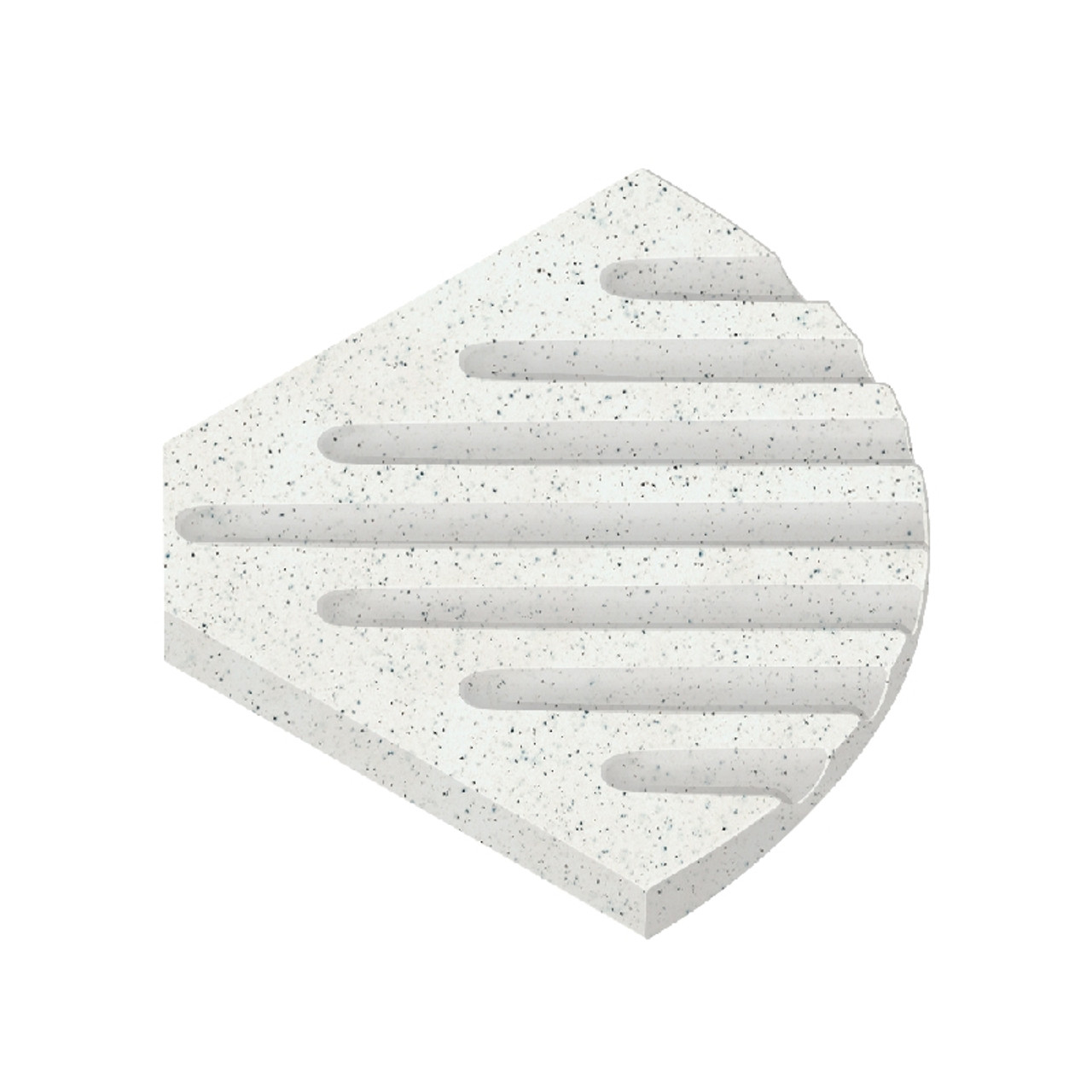 5-1/2-in Corner Soap Dish in Matrix White