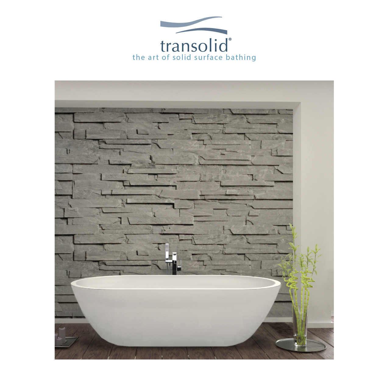 71-in L x 32-in W x 21-in H Resin Stone Freestanding Bathtub with center drain, in White