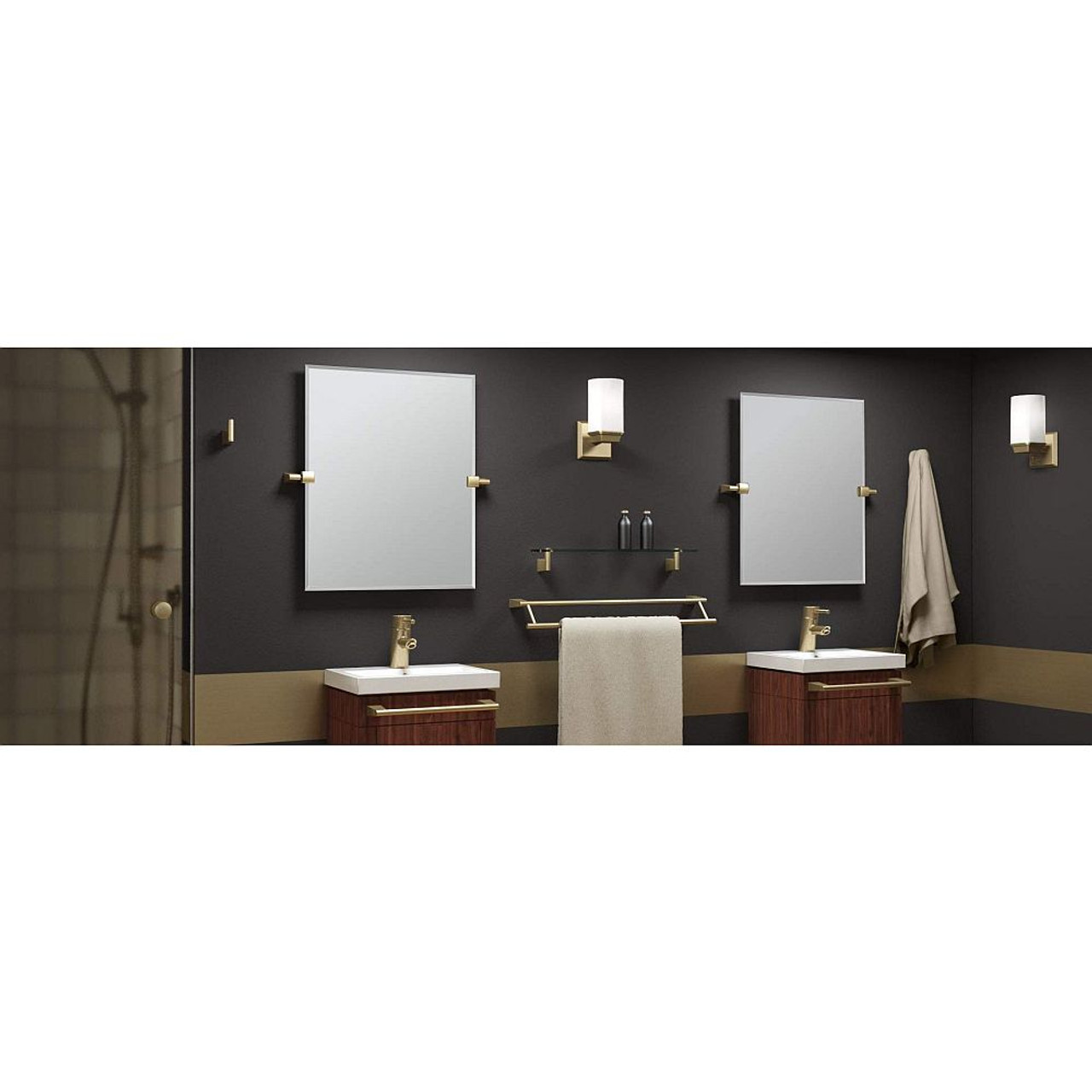 4-Piece Bathroom Accessory Kit, Matte Black 4-Piece Bathroom Accessory Kit, Matte Black