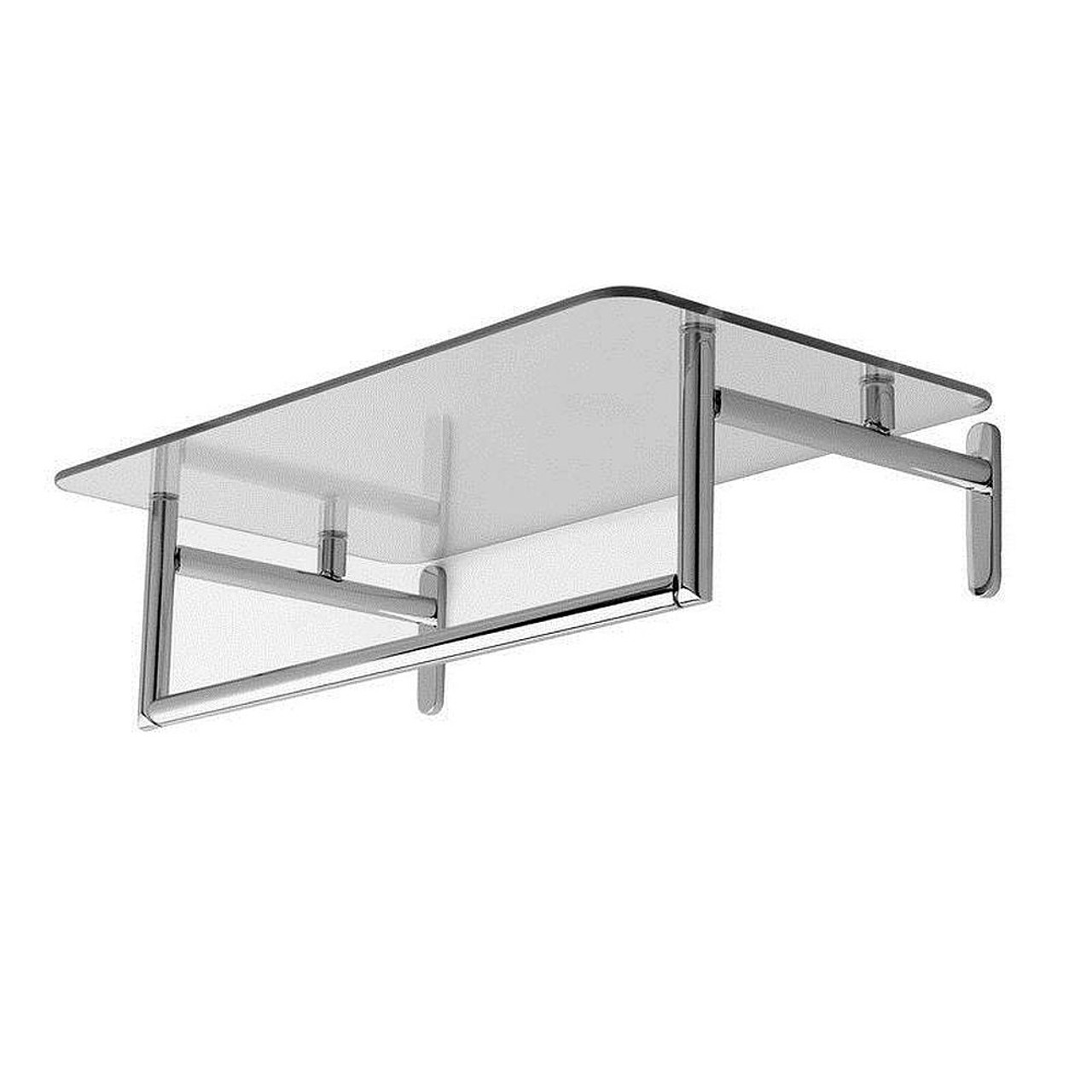 24in Hotel Shelf with Towel Bar in Polished Chrome 24in Hotel Shelf with Towel Bar in Polished Chrome