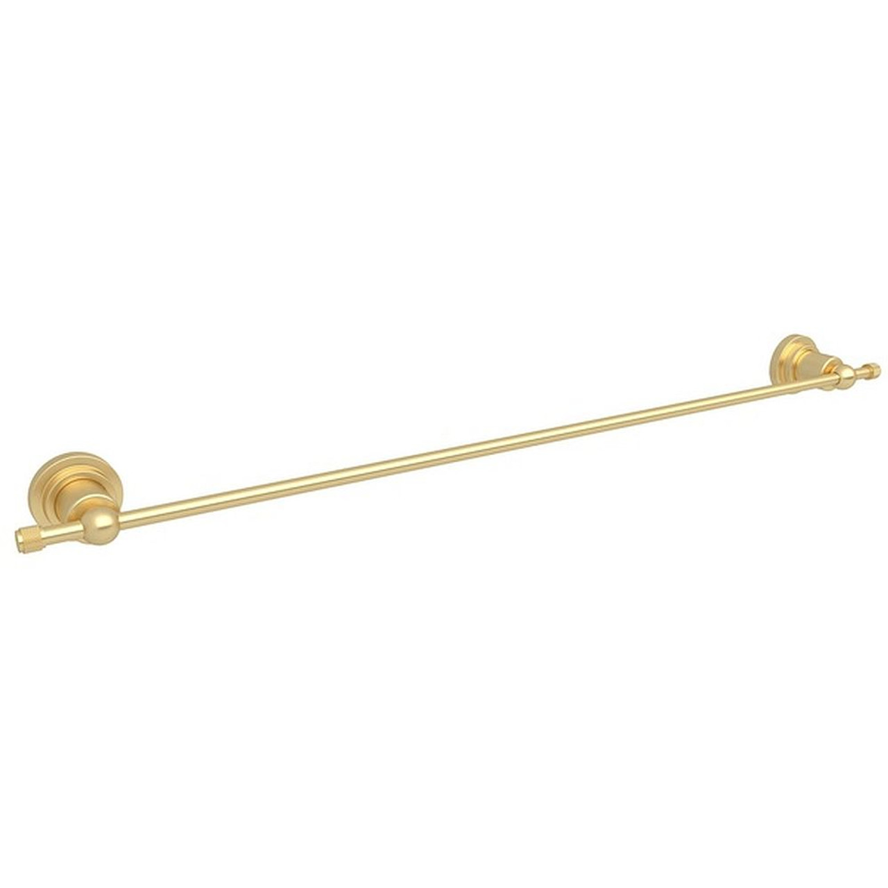 Rohl A1486IWSUB 24-in Single Towel Bar in Satin Unlacquered Brass