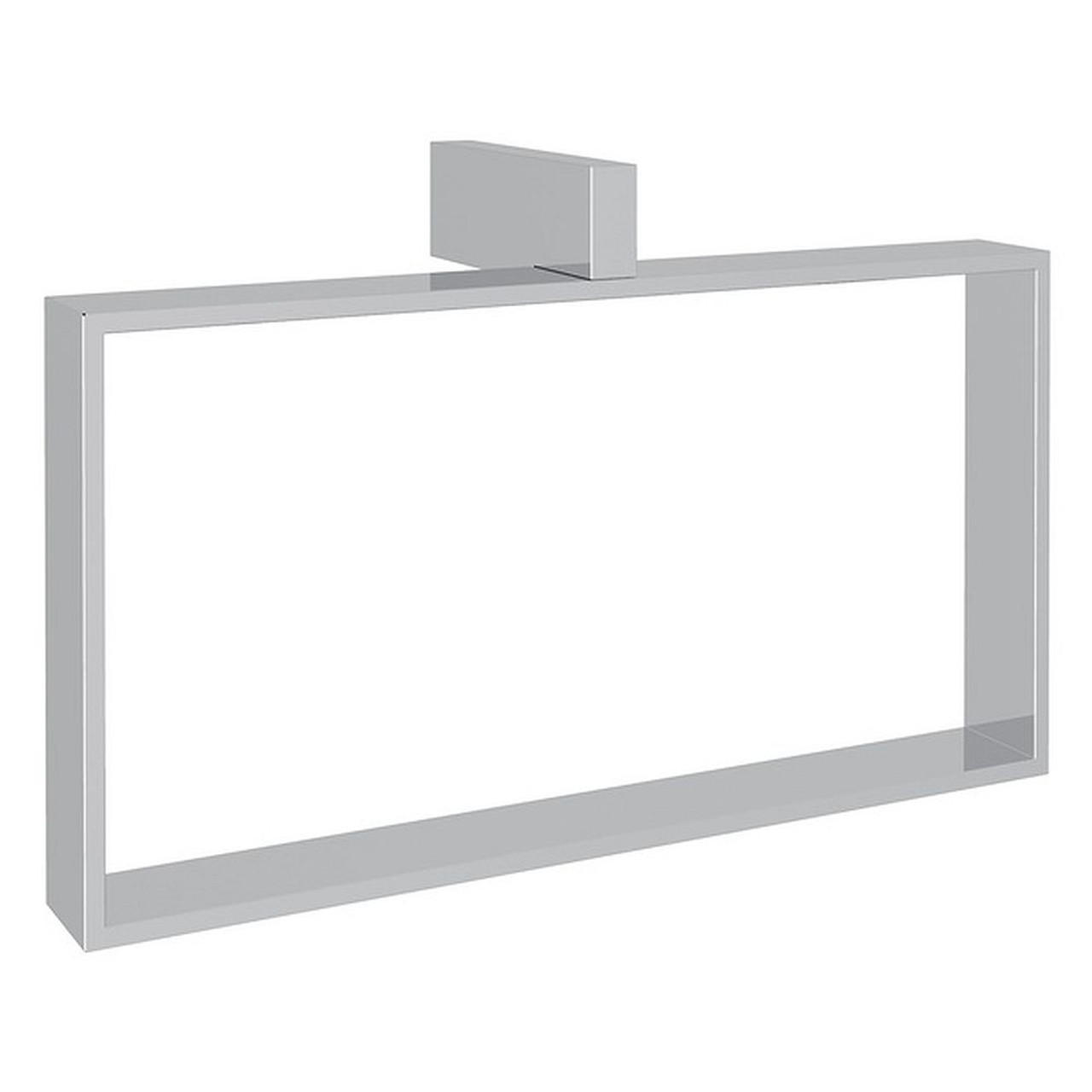 Rectangular Towel Holder Ring in Polished Chrome