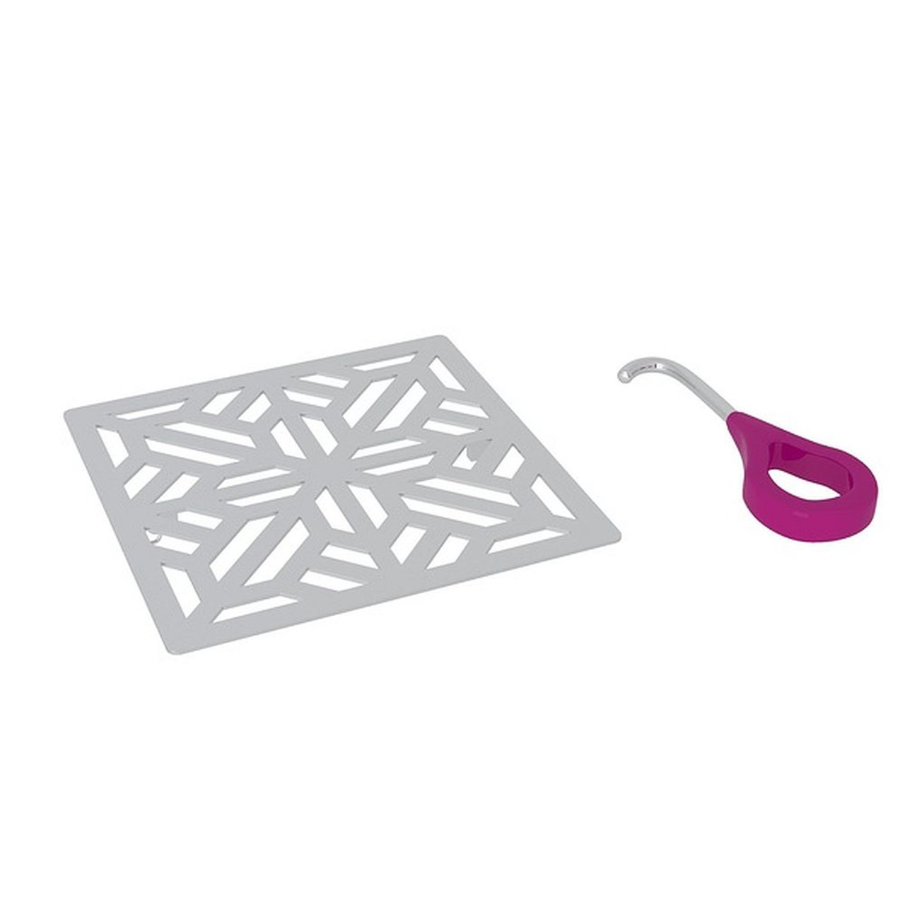 Mosaic Decorative Drain Cover in Polished Chrome