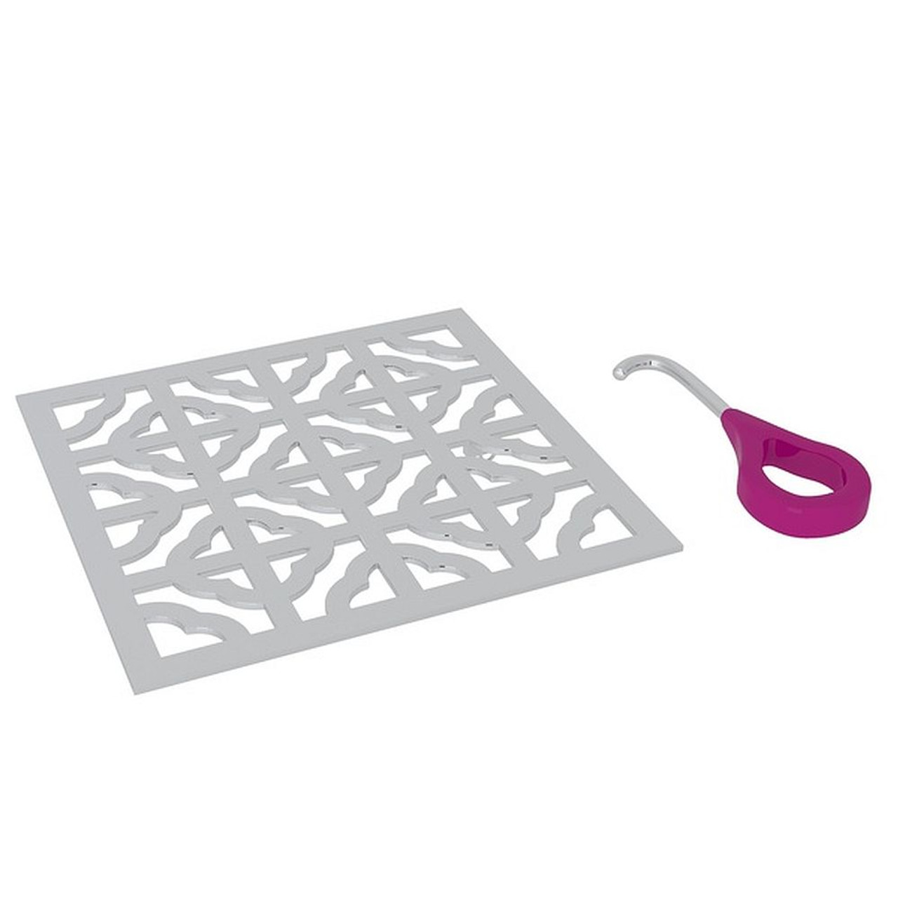 Petal Decorative Drain Cover in Polished Chrome