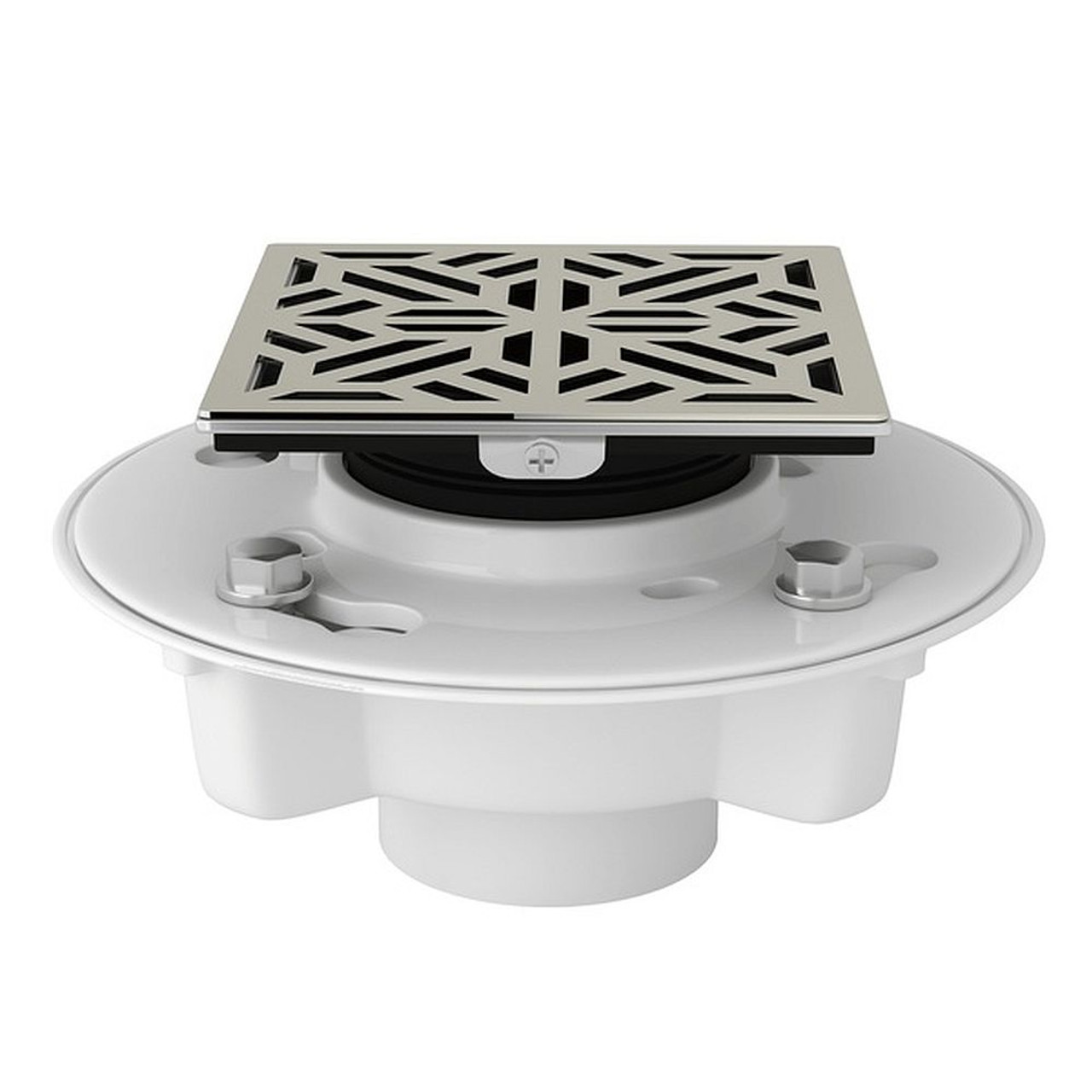 PVC 2-in X 3-in Drain Kit with 3144 Mosaic Decorative Cover in Polished Nickel