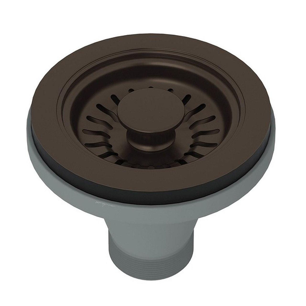 Manual Strainer Basket without Remote Pop-Up in Tuscan Brass