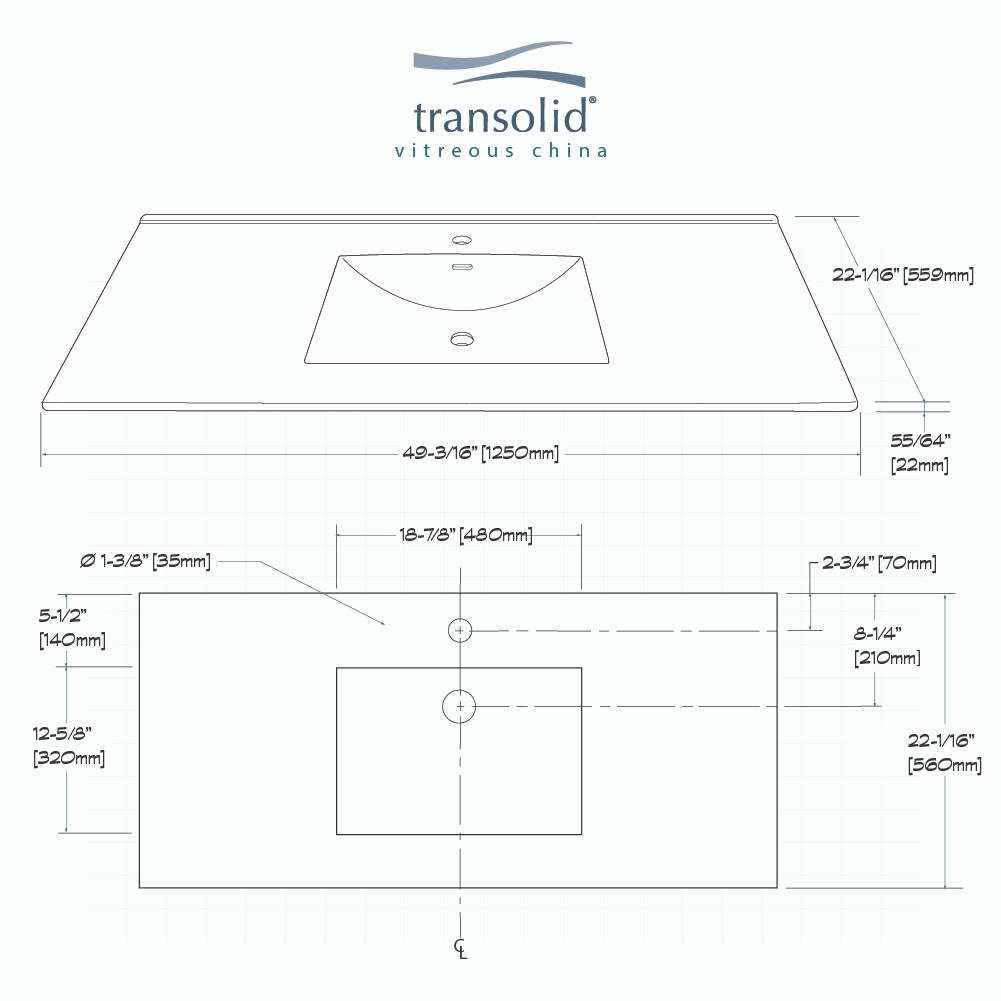 49-in x 22-in Vitreous China Vanity Top with Integrated Sink and 4cc Faucet Holes in White