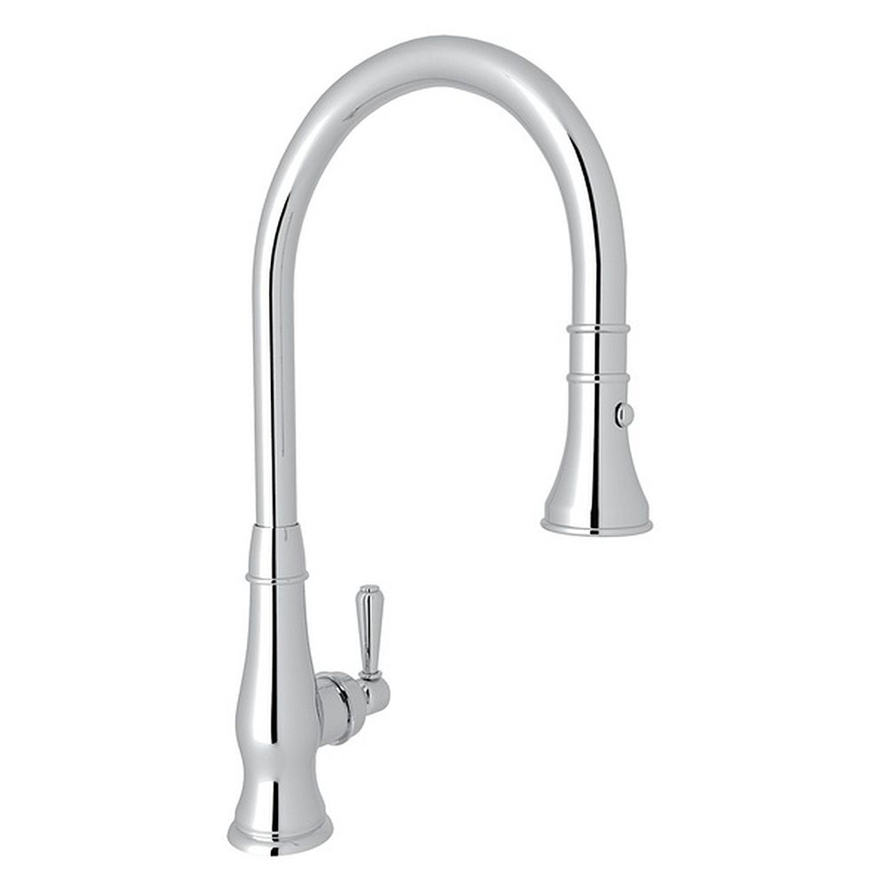 Rohl A3420LMAPC-2 Pull-Down Kitchen Faucet With Metal Lever Handle In Polished Chrome