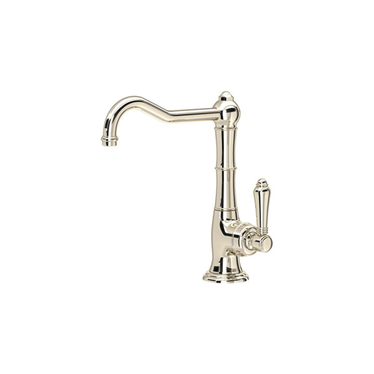 Rohl A3650/6.5MPN-2 Cinquanta Single Hole Column Spout Bar and Food Prep Faucet, Polished Nickel