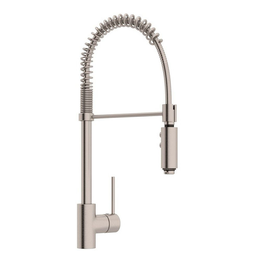 Side Lever Handle Pro Pull-Down Kitchen Faucet In Satin Nickel