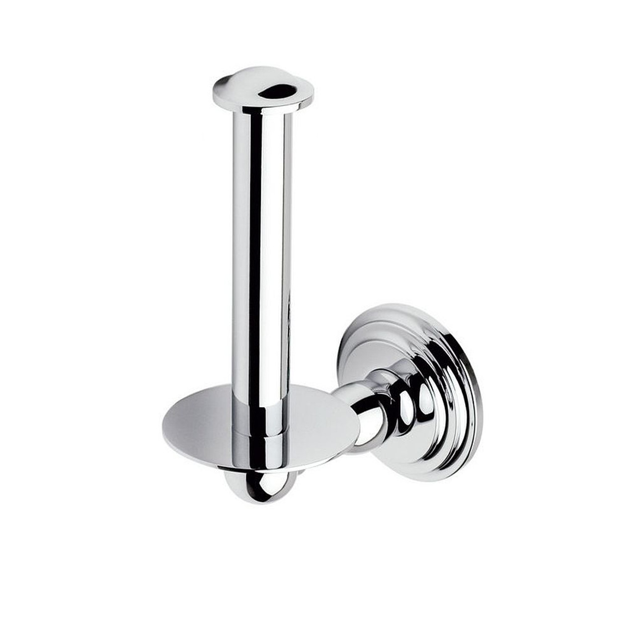 Ginger 1107/PN Single Post Toilet Paper Holder in Polished Nickel Ginger 1107/PN Single Post Toilet Paper Holder in Polished Nickel