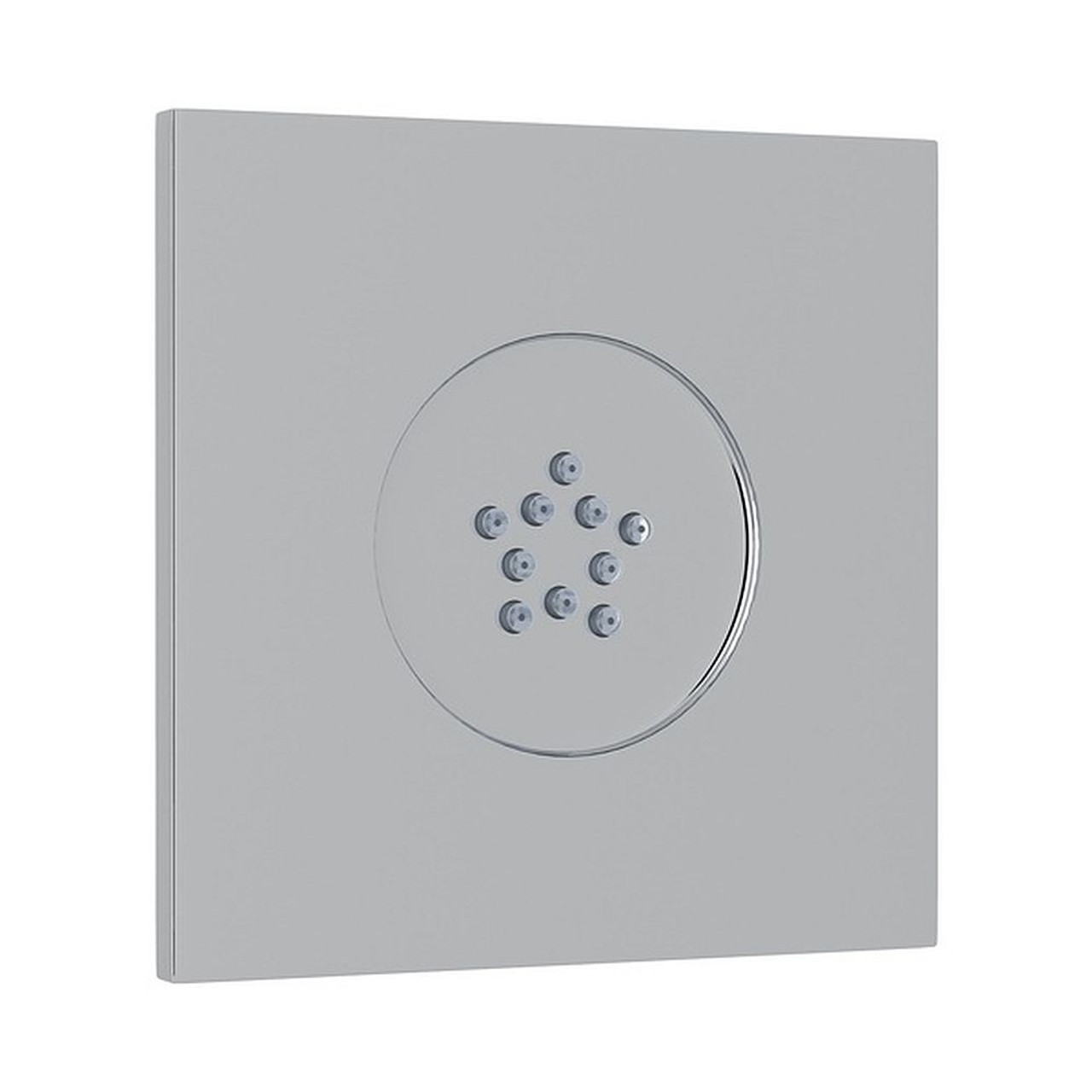 Flat Panel Rectangular Swivel Body Spray with 10 Jets in Polished Chrome