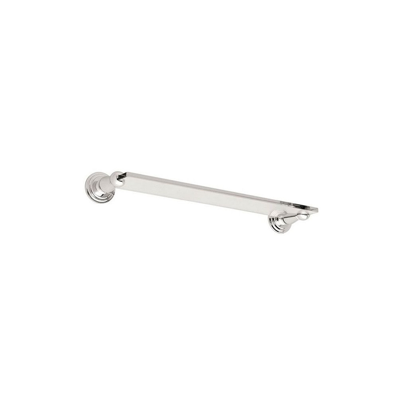 Ginger 1118T-18/SN 18in Glass Shelf in Satin Nickel Ginger 1118T-18/SN 18in Glass Shelf in Satin Nickel