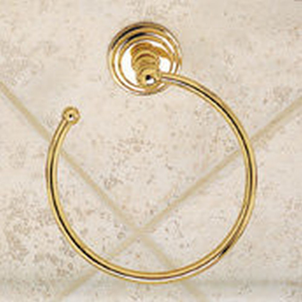 7in Wall Mounted Towel Ring in Polished Brass 7in Wall Mounted Towel Ring in Polished Brass