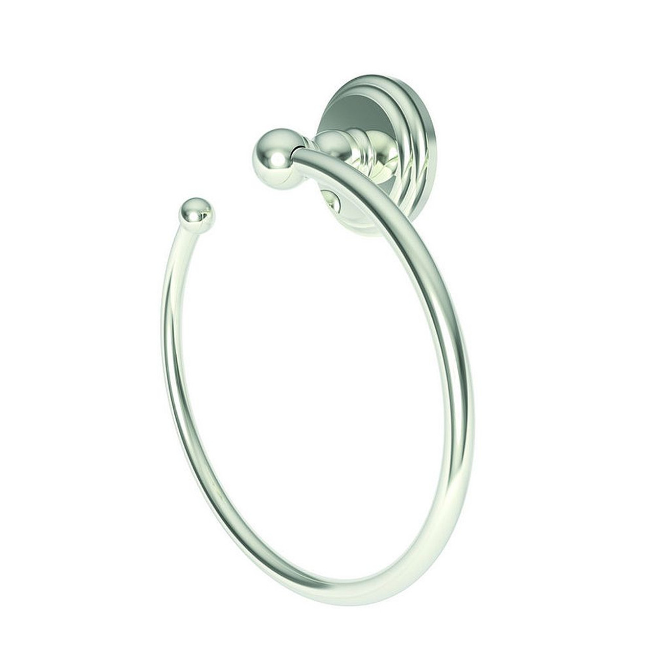 7in Wall Mounted Towel Ring in Polished Nickel 7in Wall Mounted Towel Ring in Polished Nickel
