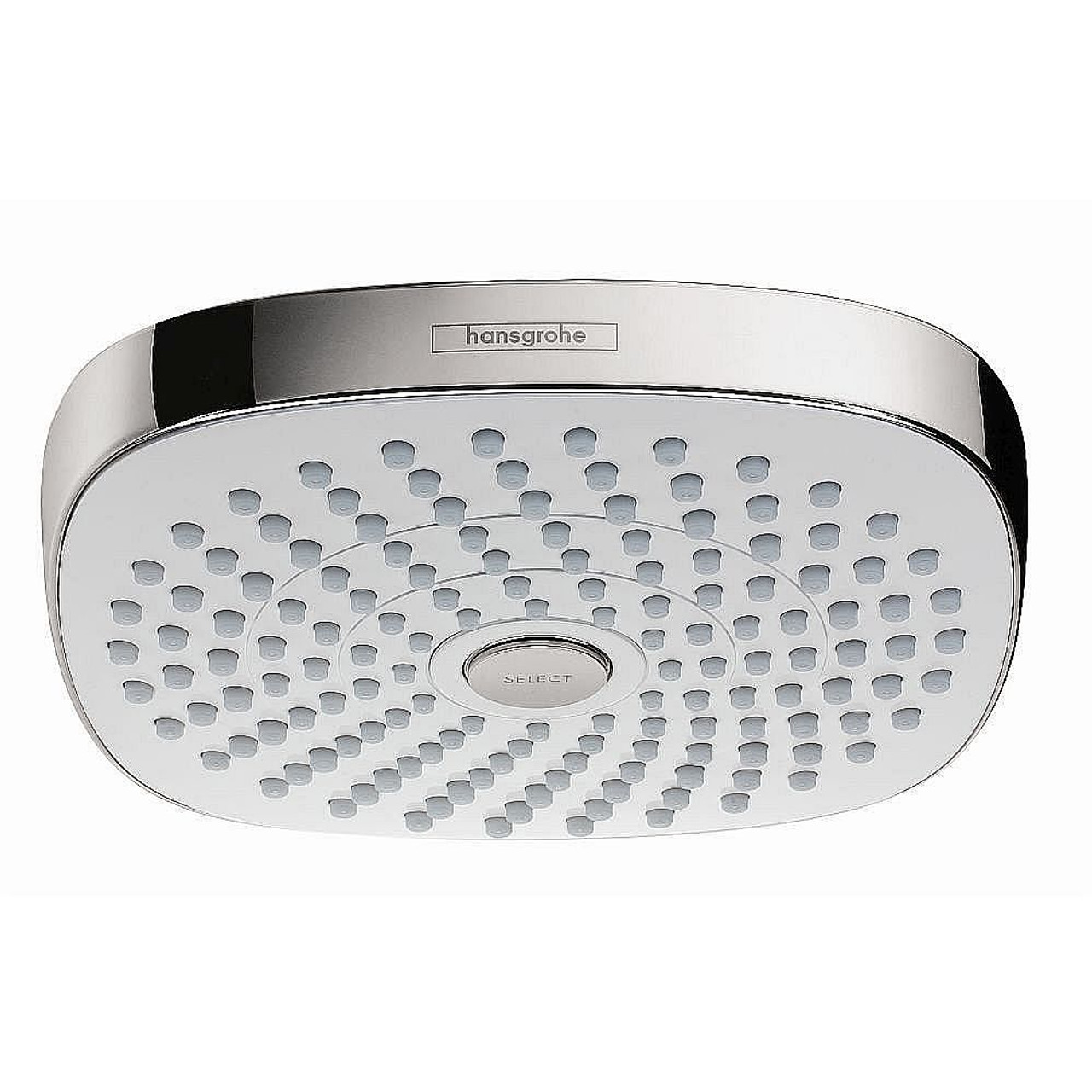 Hansgrohe 04387400 Croma Select E 1.8 GPM 2-Jet Showerhead 180, In White/Chrome Hansgrohe 04387400 Croma Select E 1.8 GPM 2-Jet Showerhead 180, In White/Chrome