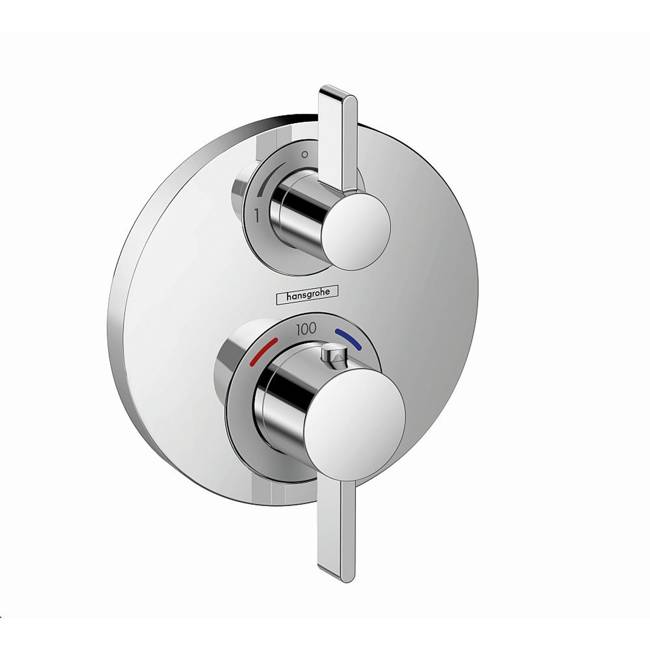 Hansgrohe 15758001 Ecostat S Thermostatic Trim with Volume Control and Diverter, In Chrome Hansgrohe 15758001 Ecostat S Thermostatic Trim with Volume Control and Diverter, In Chrome