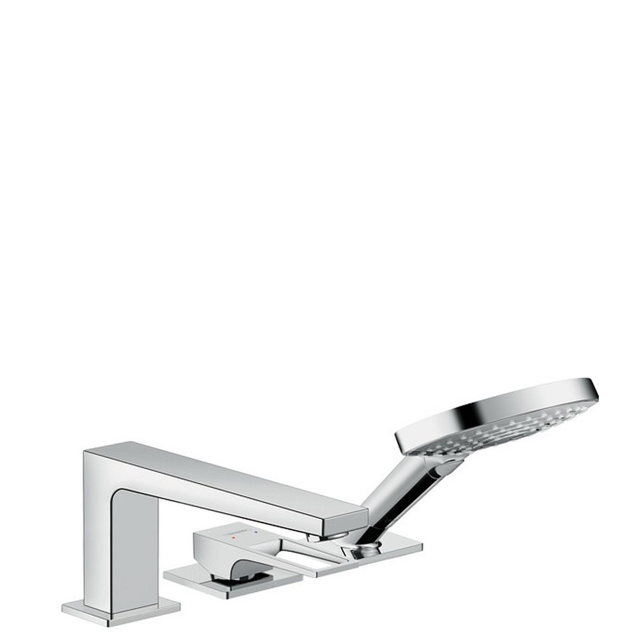 Hansgrohe 74554001 Metropol 3-Hole Roman Tub Set Trim with Loop Handle and 1.75 GPM Handshower, In Chrome