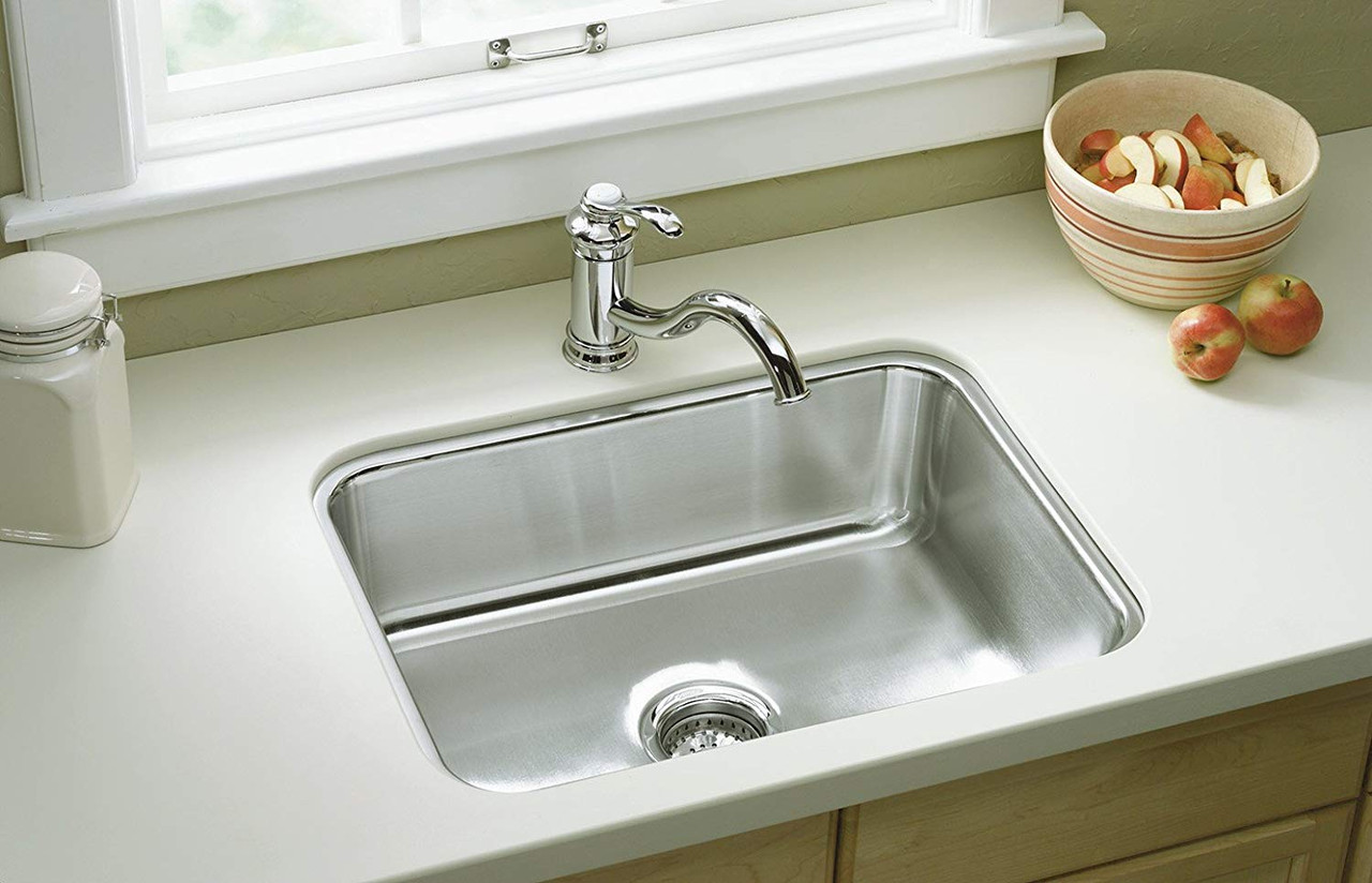 Sterling 11447-NA 18-in x 23-in x 8-in Under-Mount Single-Bowl Kitchen Sink Sterling 11447-NA 18-in x 23-in x 8-in Under-Mount Single-Bowl Kitchen Sink