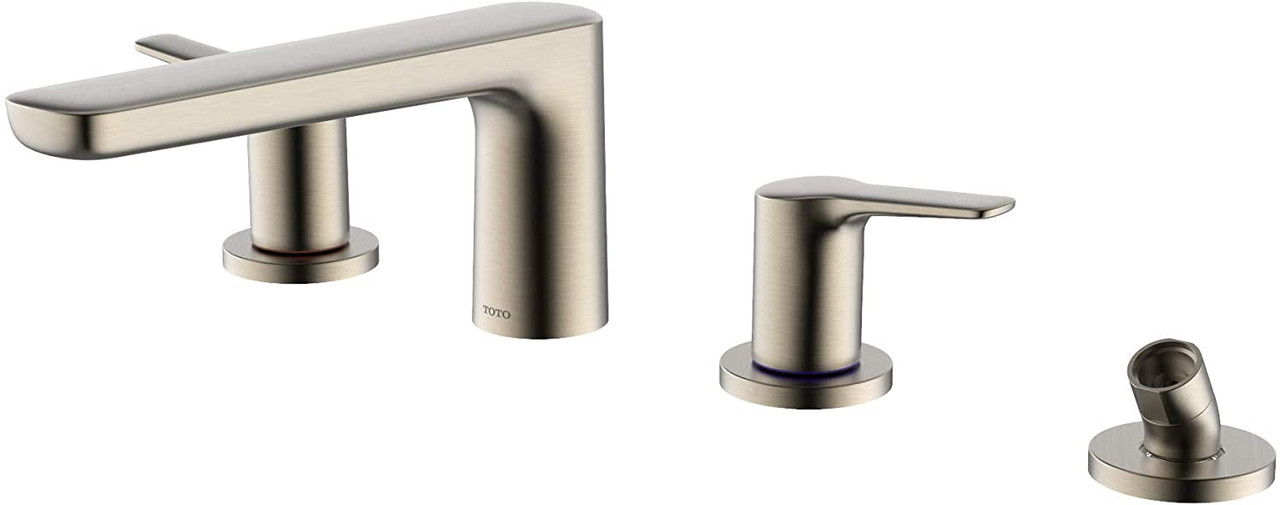 Three-Hole Roman Tub Filler Trim in Brushed Nickel