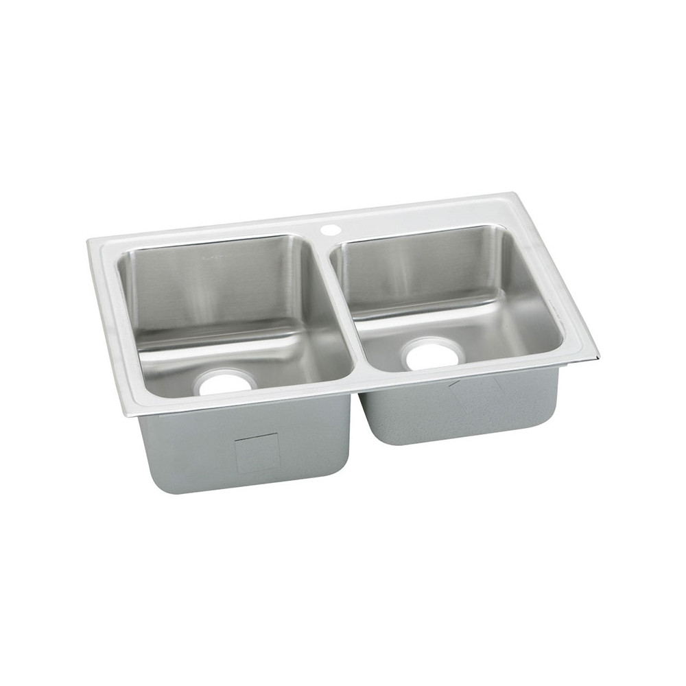 Elkay KF-LGR33221 33-in X 22-in Stainless Steel Drop-in Kitchen Sink Kit