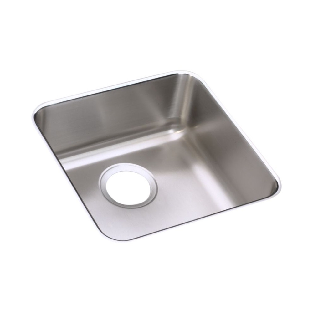 Elkay KF-ELUHAD121245 14.5-in X 14.5-in Stainless Steel Undermount Kitchen Sink Kit