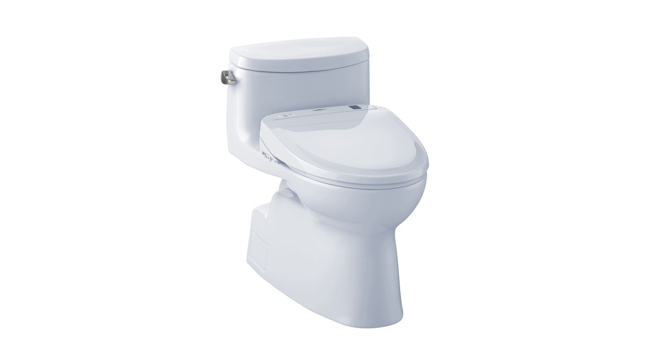 1.28 GPF One-Piece Elongated Bowl with Single Flush and Washlet+ S300e Washlet in Cotton
