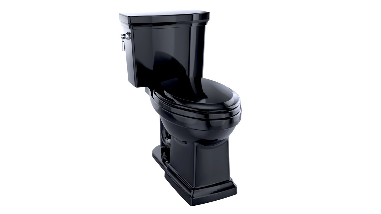 1.0 GPF Two-Piece Elongated Toilet in Ebony