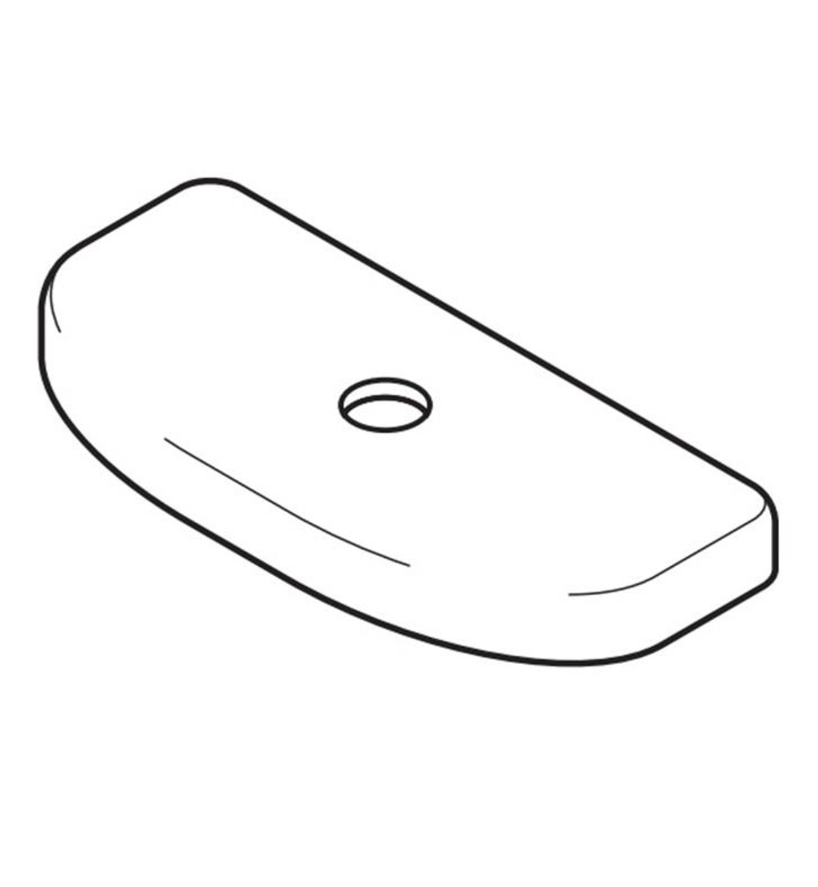 Tank Lid with Velcro Tape for ST446E Toilet Tank in Ebony
