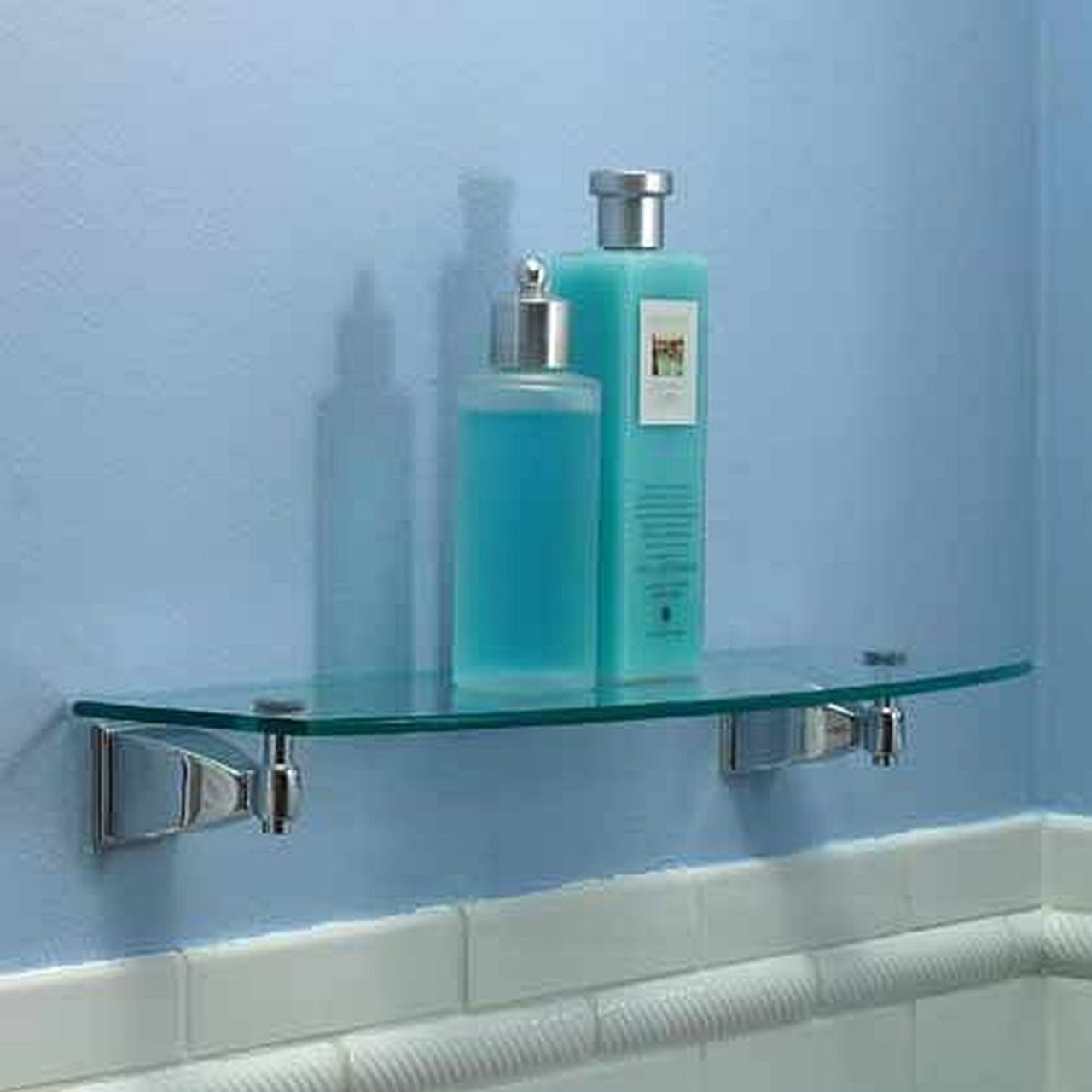 24in Replacement Glass Shelf in Satin Nickel 24in Replacement Glass Shelf in Satin Nickel