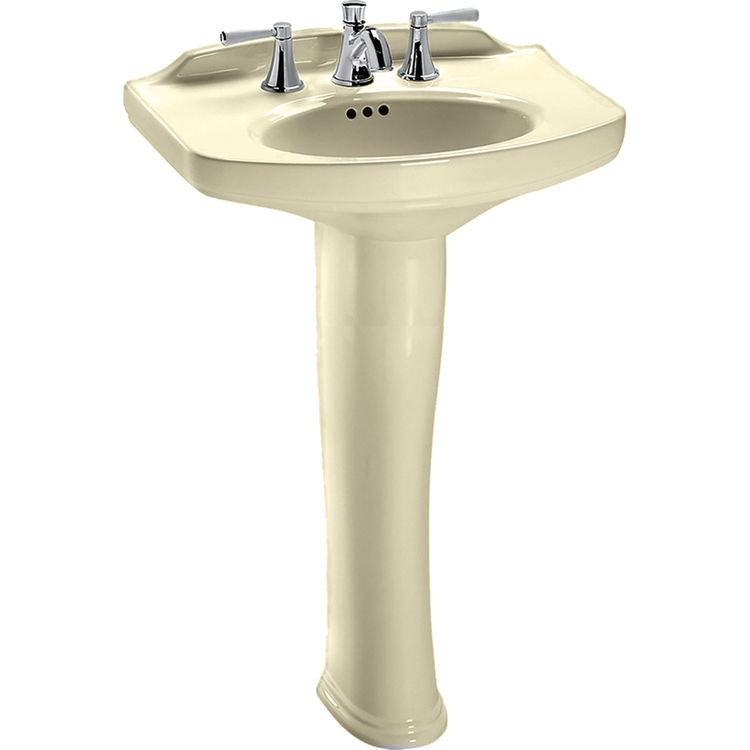 Toto LPT642.4#12 4-in Faucet Center Pedestal Lavatory in Sedona Beige