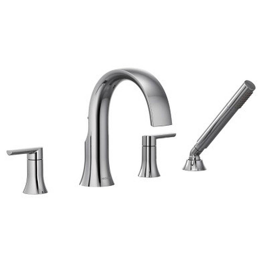 10-1/4" Two-Handle High Arc Roman Tub Faucet in Chrome