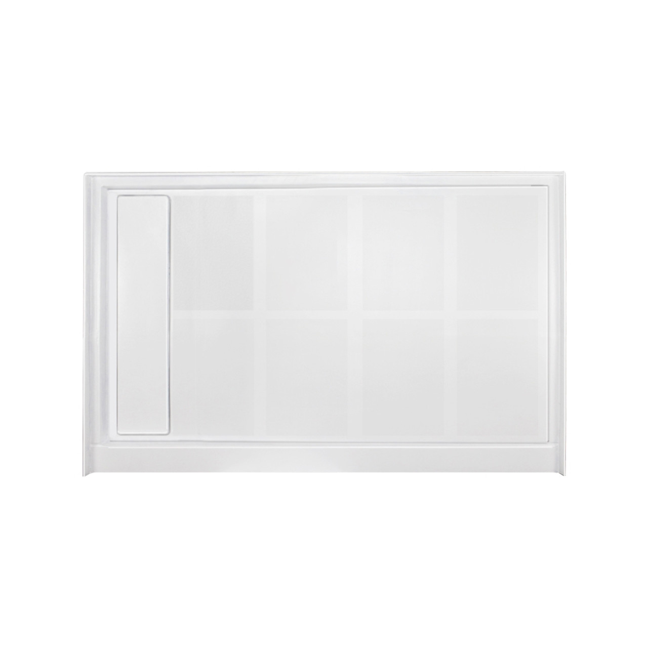 Transolid FL4832L-31 FL-Series Linear 48-in x 32-in Rectangular Alcove Shower Base with Left Hand Drain in White