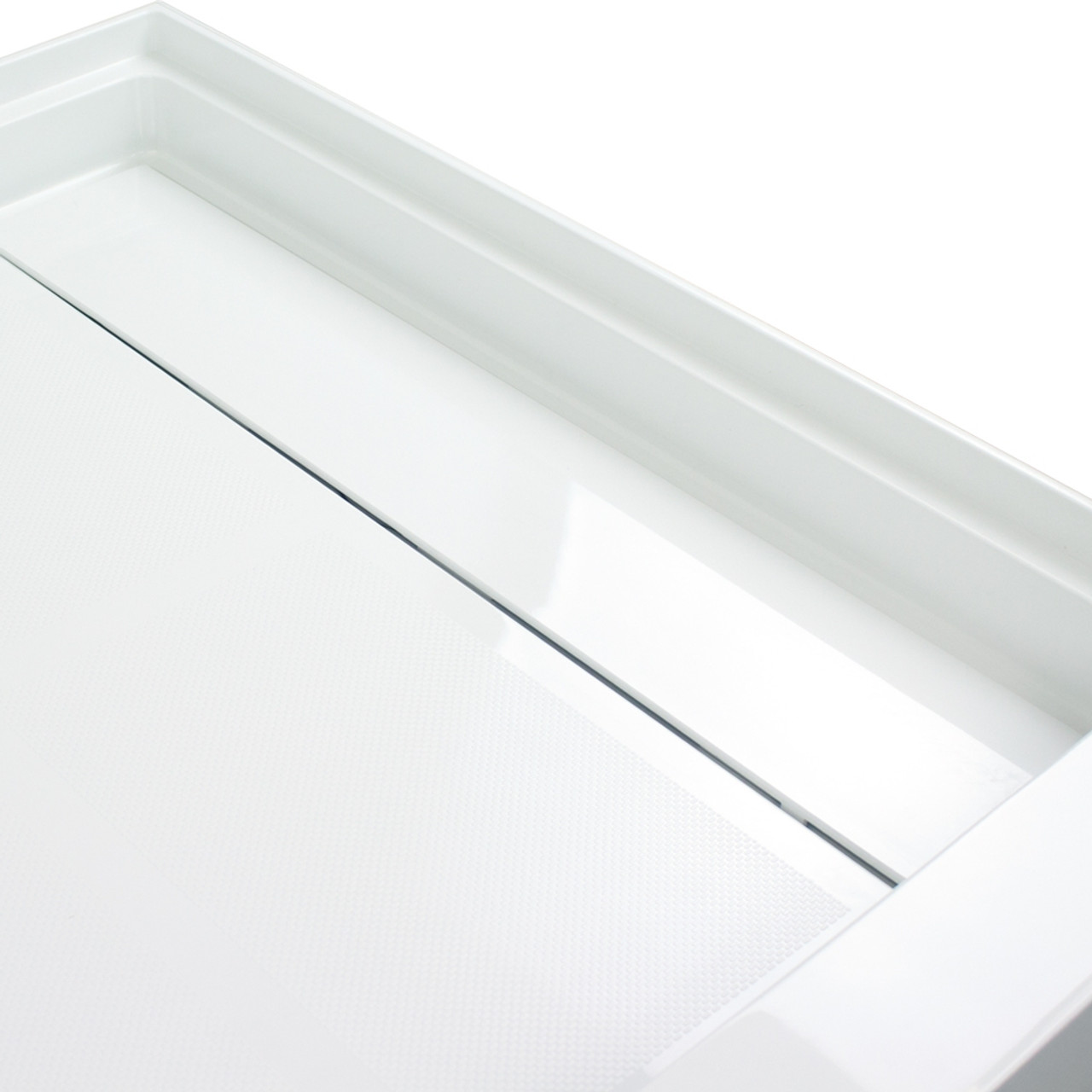Transolid FL4832L-31 FL-Series Linear 48-in x 32-in Rectangular Alcove Shower Base with Left Hand Drain in White