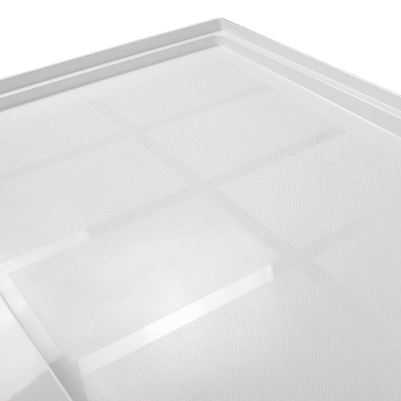 Transolid FL4832L-31 FL-Series Linear 48-in x 32-in Rectangular Alcove Shower Base with Left Hand Drain in White
