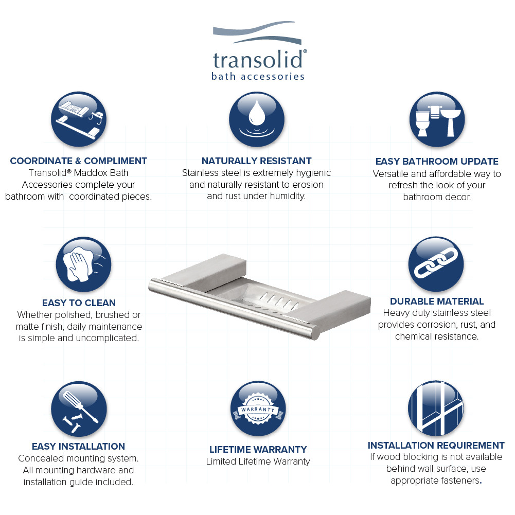 Soap Dish, In Brushed Stainless