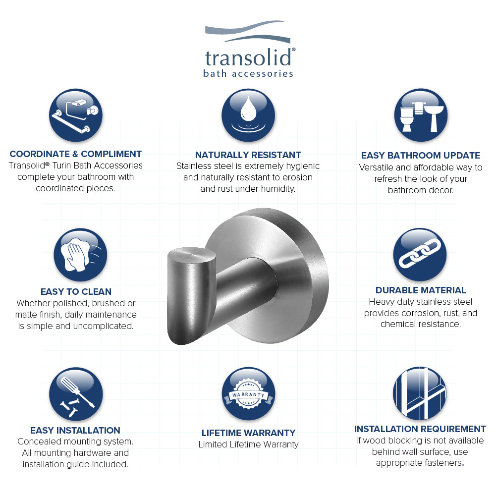 Robe Hook, In Brushed Stainless