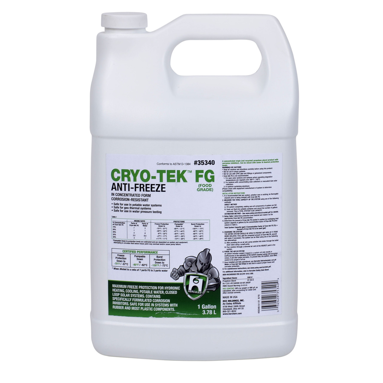 Hercules 5 gal. Cryo-Tek Food Grade Antifreeze Hercules 5 gal. Cryo-Tek Food Grade Antifreeze