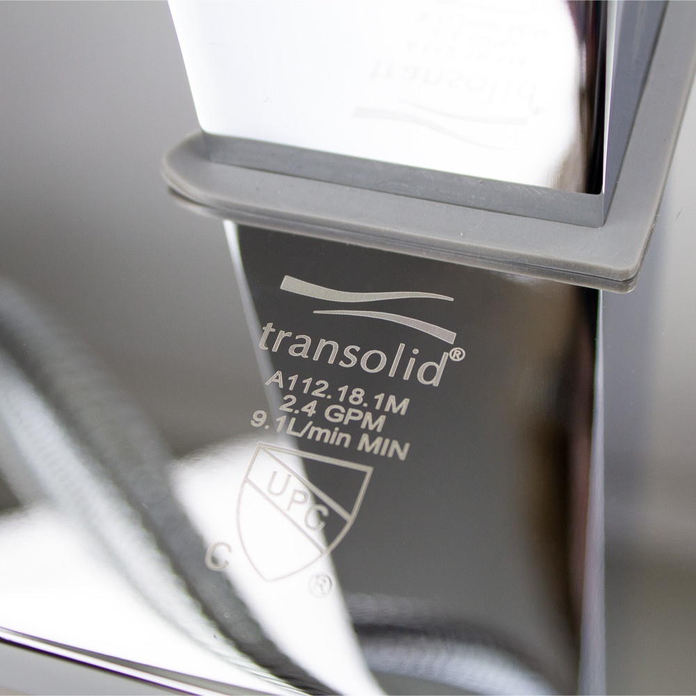 Transolid Roslyn Floor Mounted Tub Filler with Hand Shower, Polished Chrome