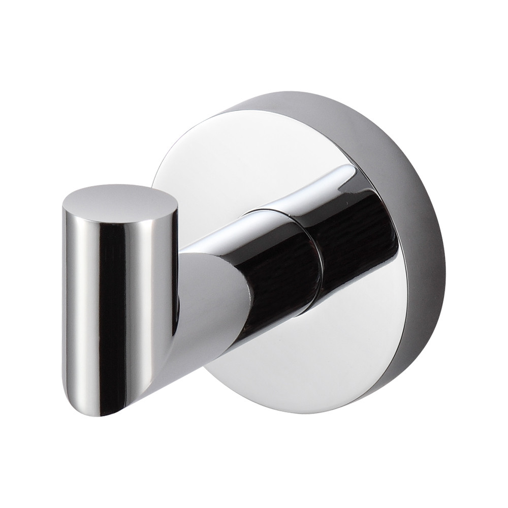 3-Piece Bathroom Accessory Kit Including a robe hook, a toilet paper holder, and a 24-in towel bar, in Polished Chrome