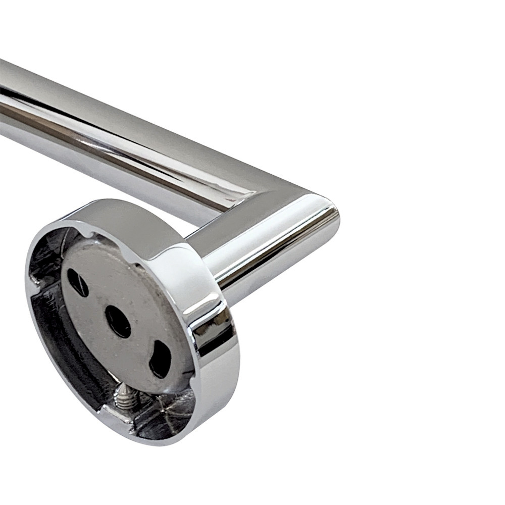 3-Piece Bathroom Accessory Kit Including a robe hook, a toilet paper holder, and a 24-in towel bar, in Polished Chrome