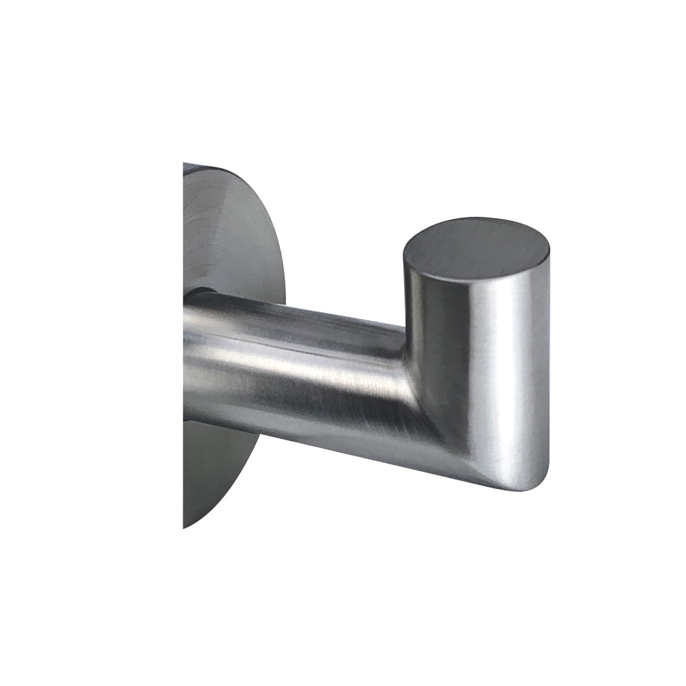 3-Piece Bathroom Accessory Kit Including a robe hook, a toilet paper holder, and a 24-in towel bar, in Brushed Stainless