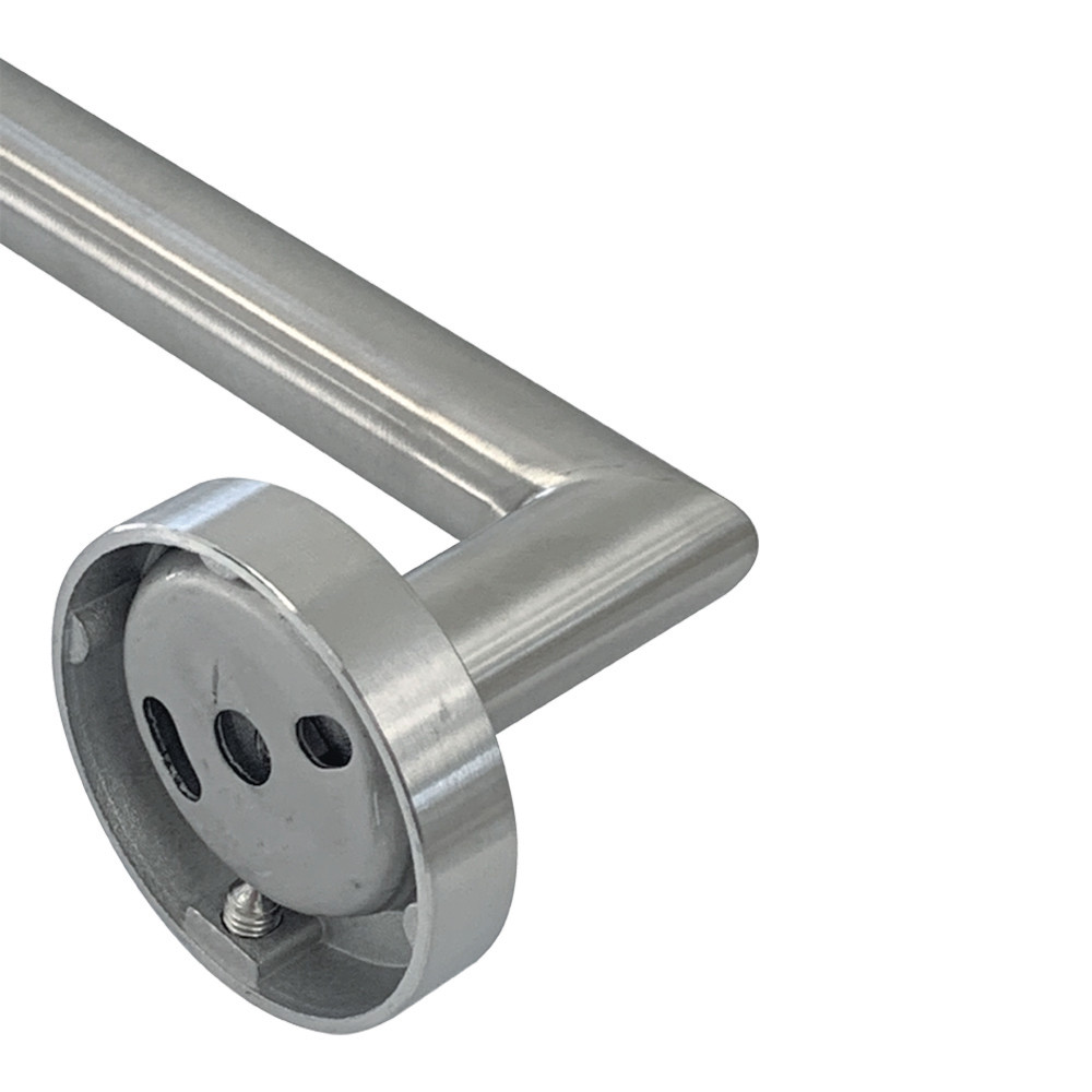 3-Piece Bathroom Accessory Kit Including a robe hook, a toilet paper holder, and a 24-in towel bar, in Brushed Stainless